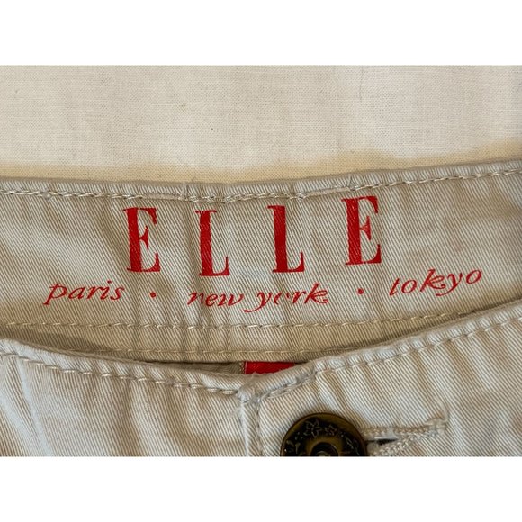 Elle Women Chino Pant 100% Cotton Mid Rise Flat Front Gray Size 14 - Picture 7 of 10